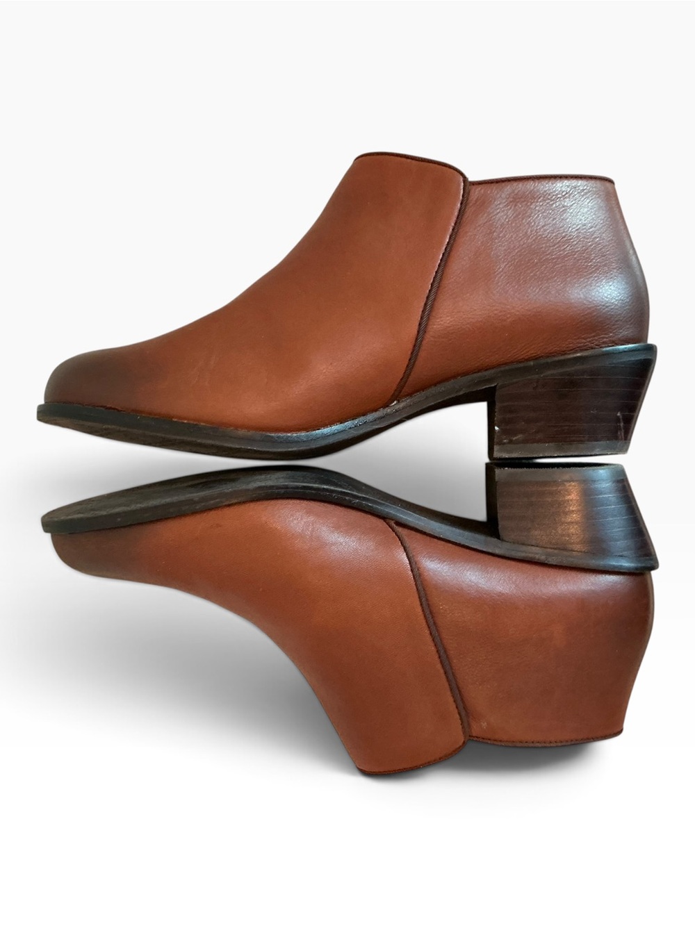 Vionic Jolene Brown Leather Ankle Boots Booties Orthotic Friendly Size 7.5 - Picture 6 of 14